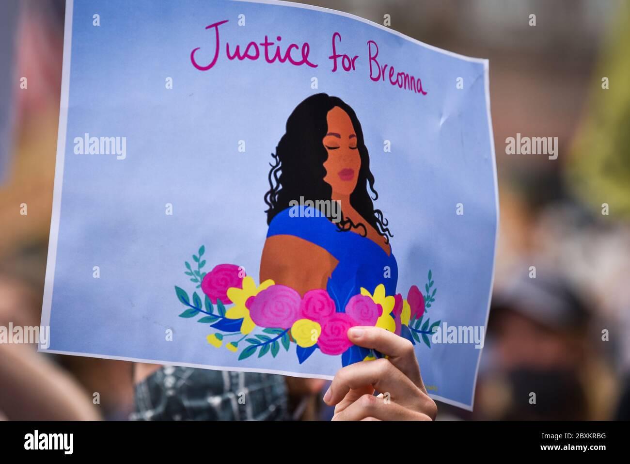 Protest gegen die Ermordung von Menschen mit Farbe durch die Polizei in den USA (Black Lives Matter), im Vermont State House und in den umliegenden Straßen, Montpelier, VT, USA. Stockfoto