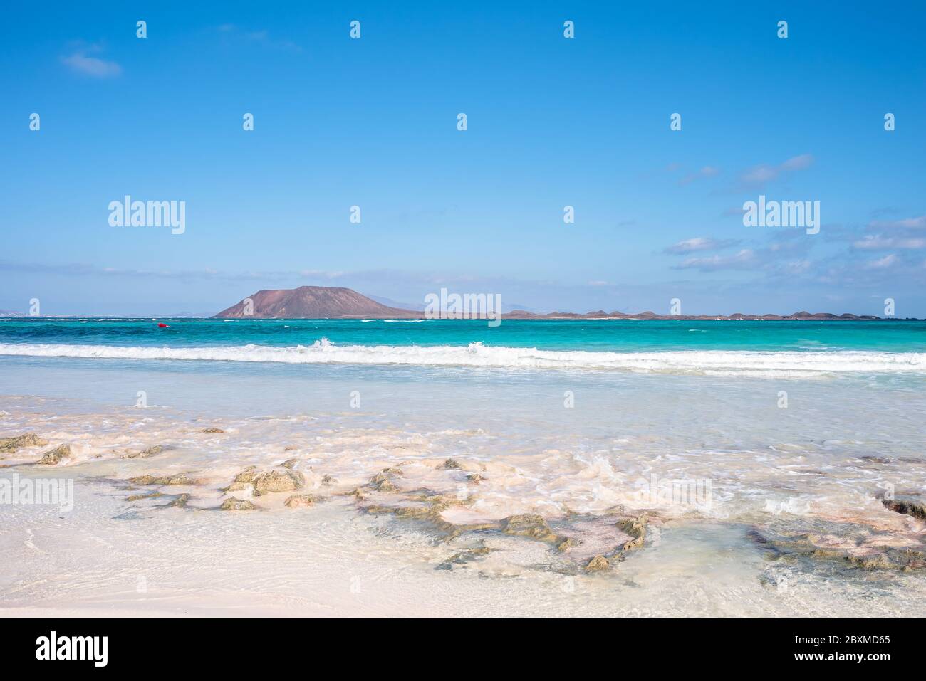 Nord Fuerteventura, Corralejo Flag Strand Stockfoto