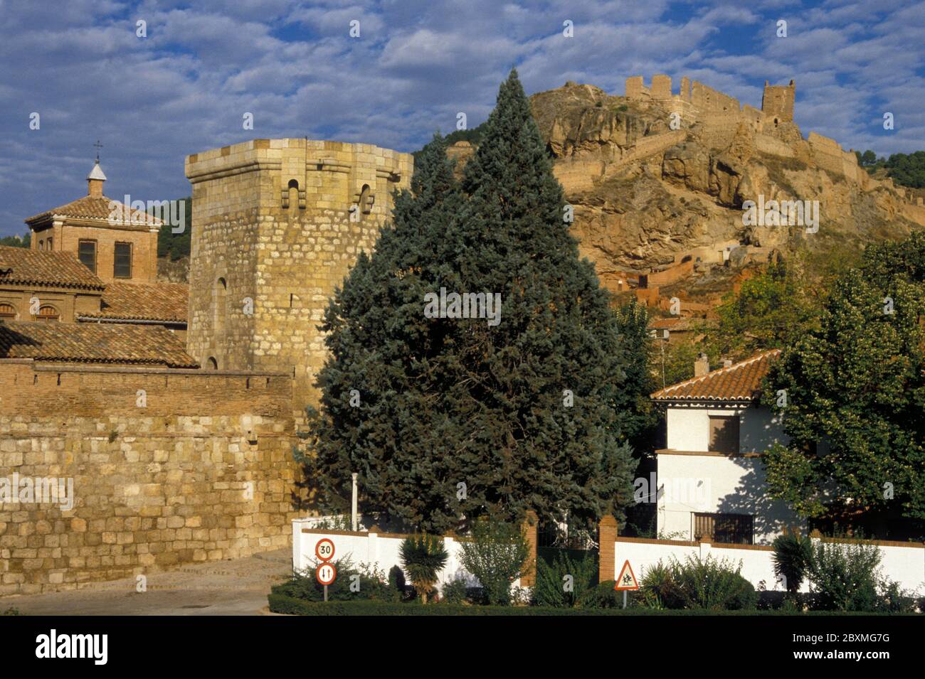 Daroca, Spanien - mittelalterliche Stadtmauer Stockfoto