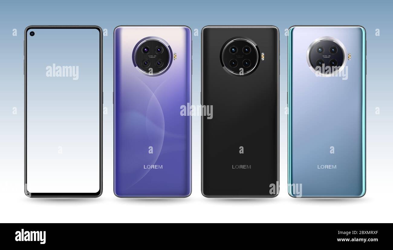 Smartphone-Modell für einfaches Platzieren Demo auf dem mobilen Bildschirm. Vektorgrafik Objekt für Technologiekommunikation und Anwendungen. Stock Vektor