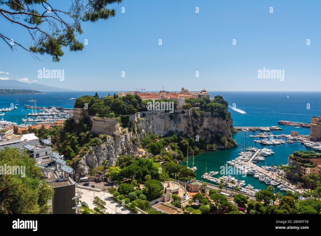 Fontvieille in Monaco Stockfoto