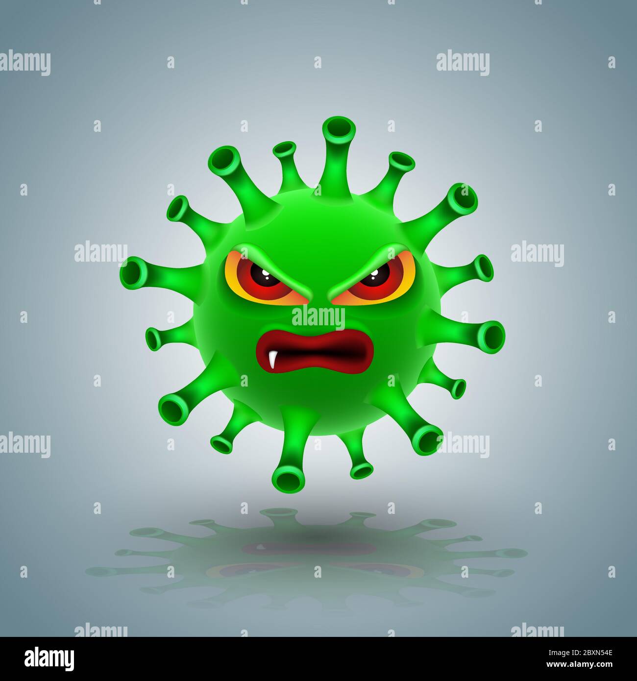 Coronavirus Charakter Vektor Illustration für Krankheit covid-19 Infektion medizinische. Stock Vektor