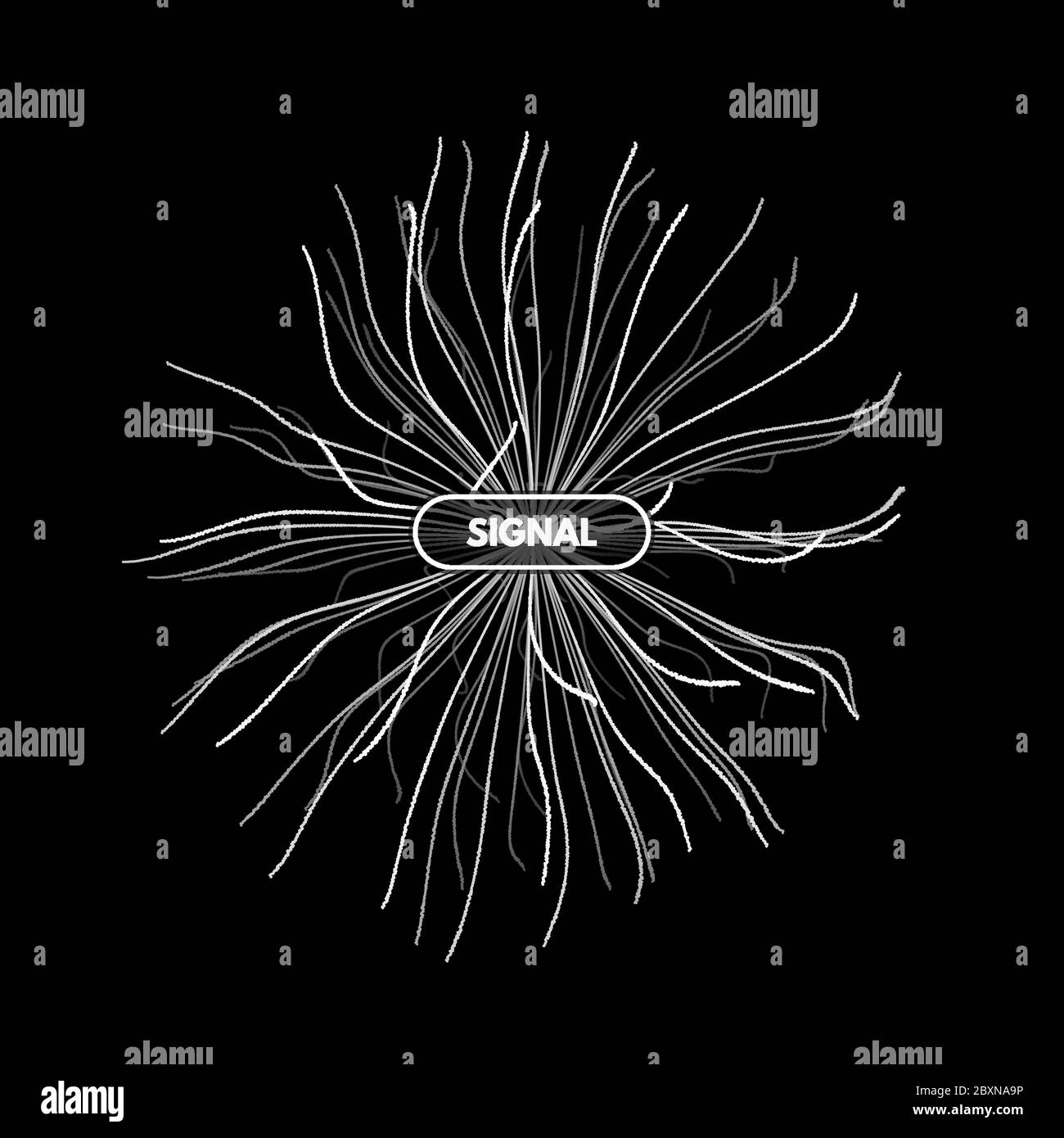 Array mit dynamischen Partikeln. 3d-futuristische Technologie Stil. Zusammenfassung Hintergrund. Vector Illustration. Stock Vektor