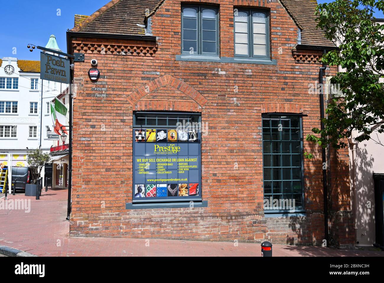Prestige Pfandhäuser Shop in den Lanes Brighton Brighton UK . Die Geschäfte wurden durch das Posh Pawn Fernsehprogramm berühmt gemacht Stockfoto
