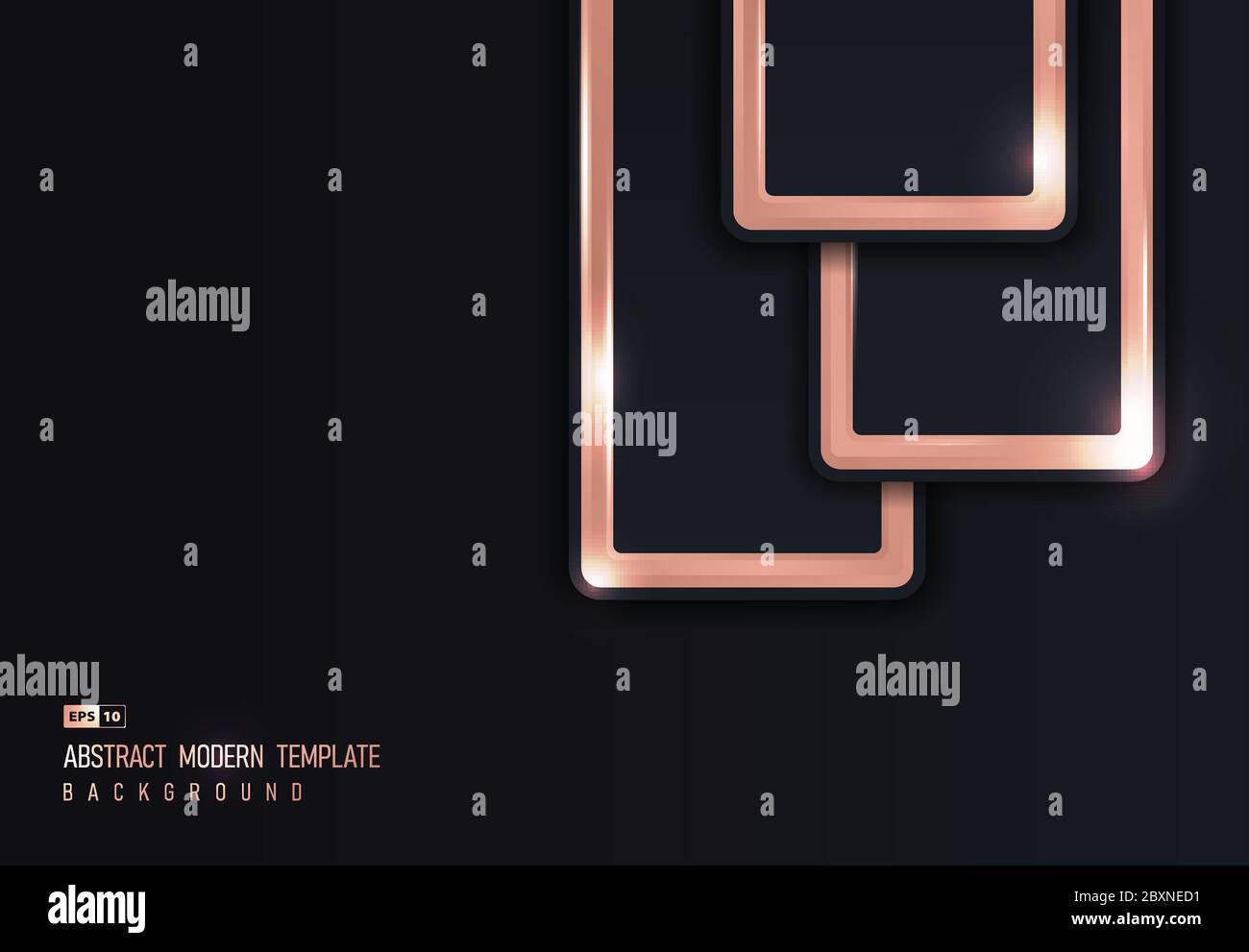 Abstrakt rosa Gold glänzend von metallischen Überlappung Design Kunstwerk Hintergrund. Verwenden Sie für Anzeige, Poster, Bildmaterial, Vorlagendesign, Druck. Illustration Vektor Stock Vektor