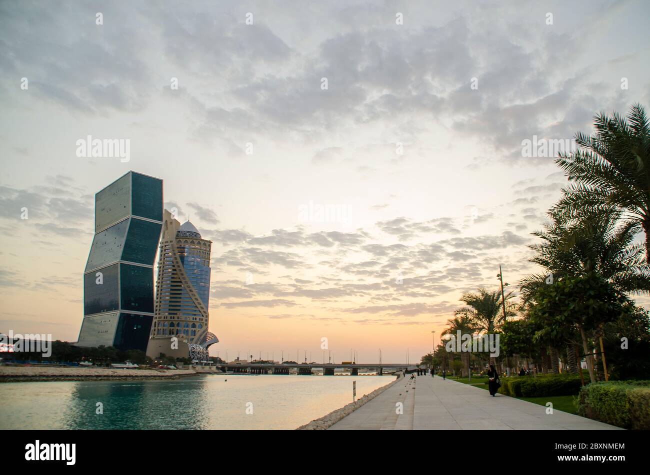 Lusail ist eine geplante Stadt in Katar, an der Küste, im nördlichen Teil der Gemeinde Al Daayen. Stockfoto