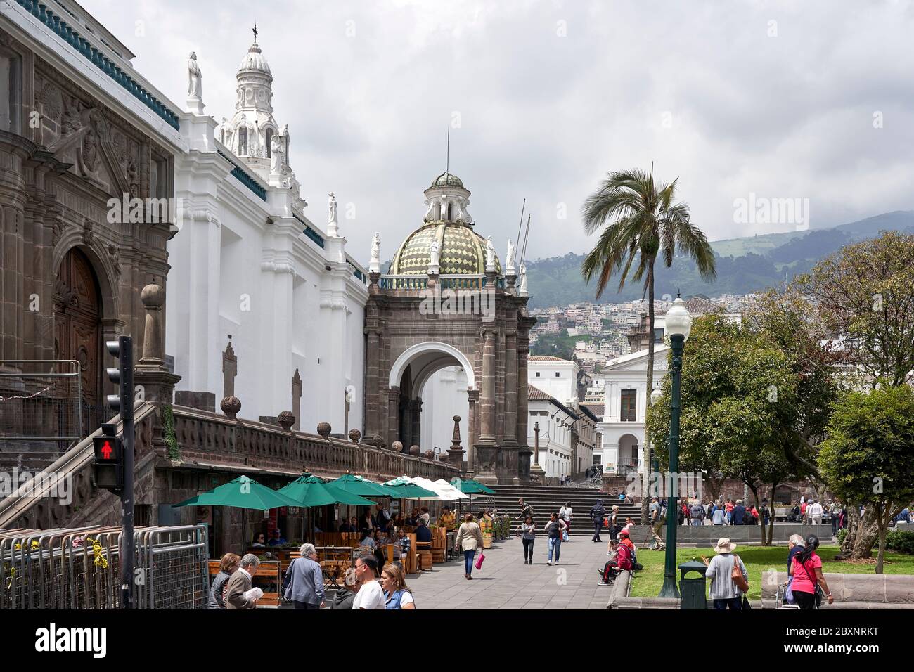 Metropolitan Cathedral of Quito am Unabhängigkeitsplatz, Ecuador Stockfoto