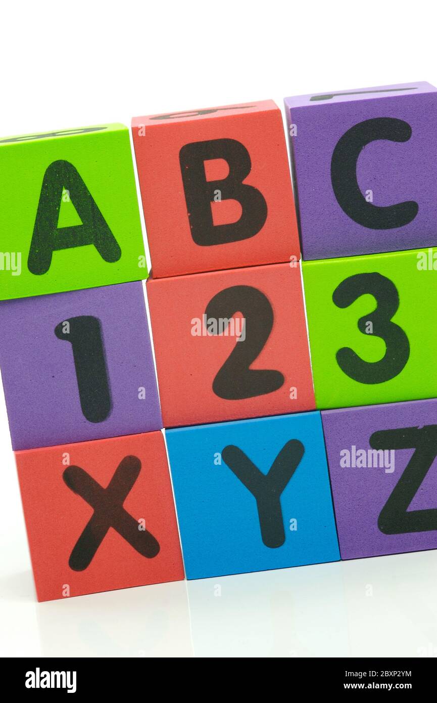 ABC 123 XYZ Stockfoto