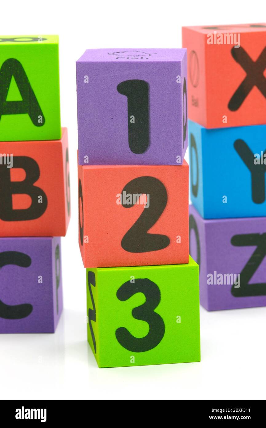 ABC 123 XYZ Stockfoto