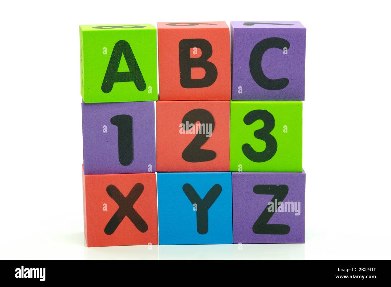 ABC 123 XYZ Stockfoto