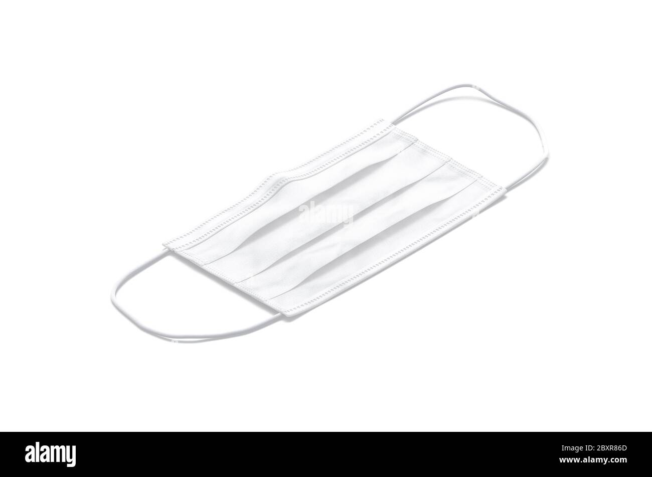 Blank weiße medizinische Schutzmaske Nachbau, Seitenansicht Stockfoto