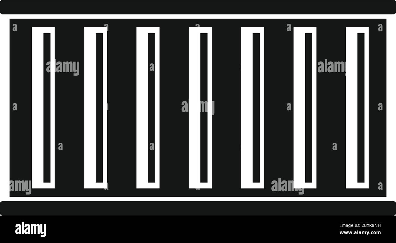 Symbol für globalen Frachtcontainer. Einfache Illustration der globalen Frachtcontainer Vektor-Symbol für Web-Design isoliert auf weißem Hintergrund Stock Vektor