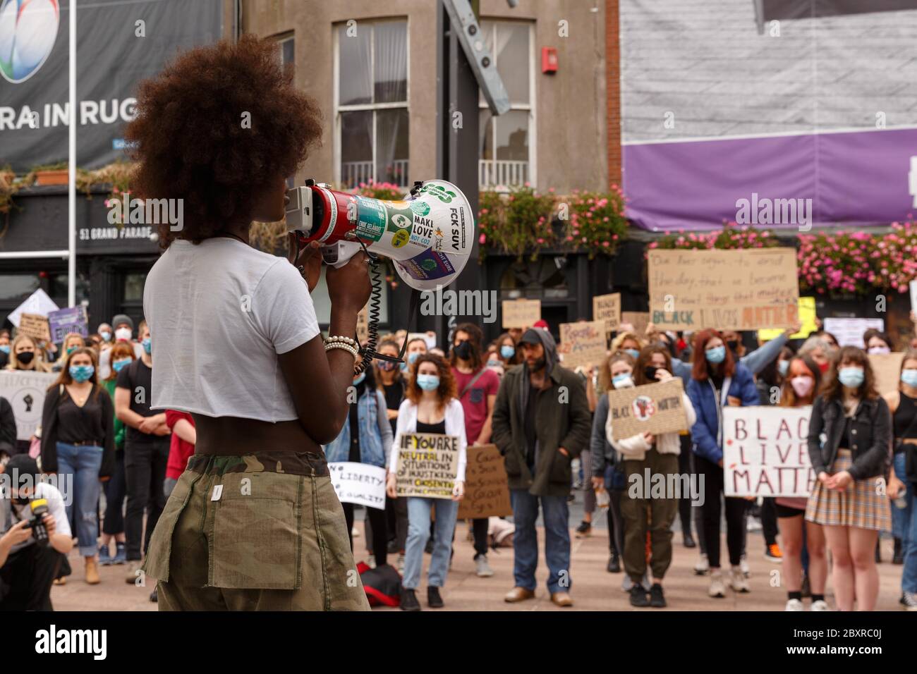 Cork, Irland. Juni 2020. Schwarze Leben Sind Wichtig Protest, Cork City. Kredit: Damian Coleman / Alamy Live News Stockfoto