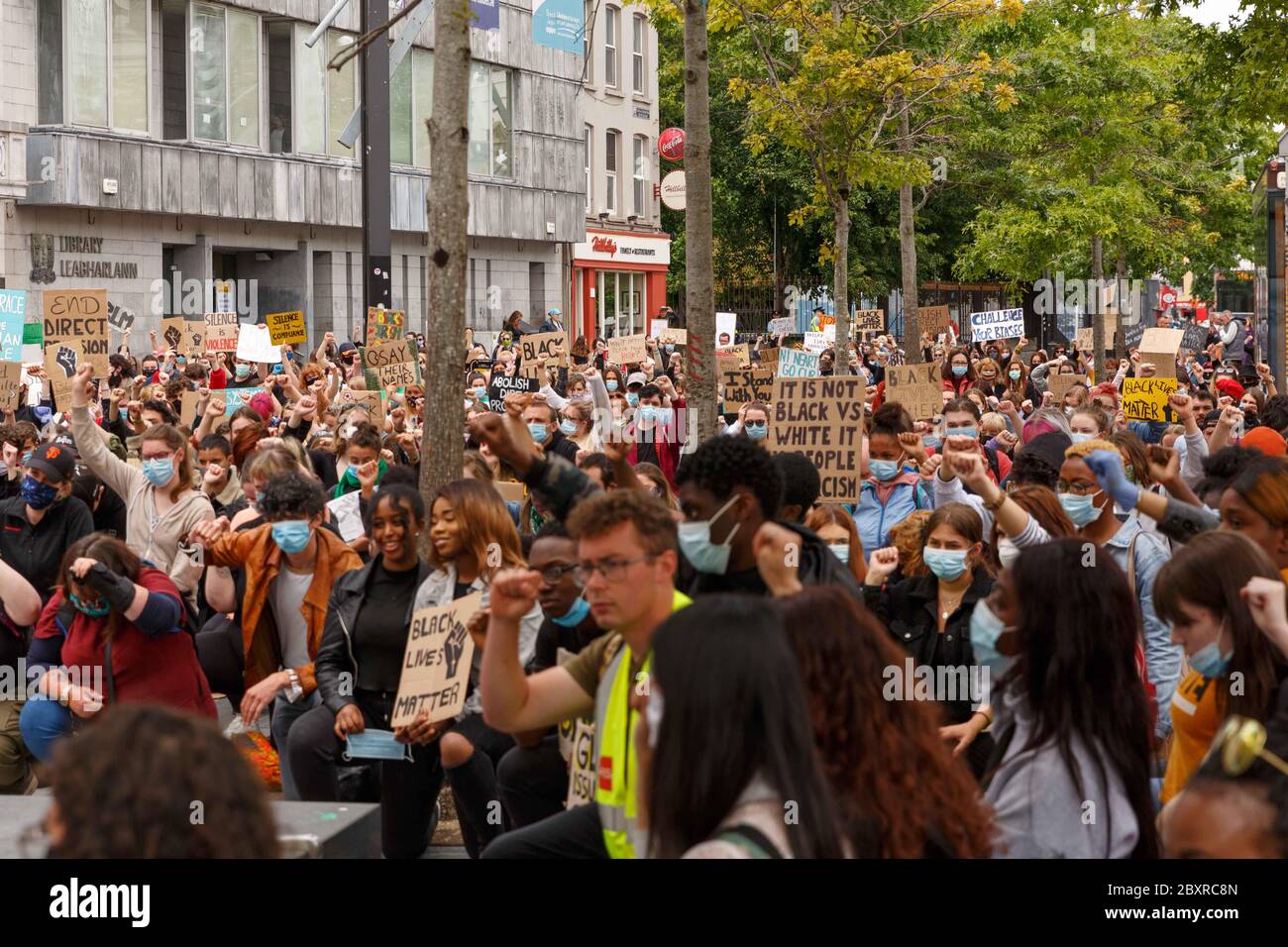 Cork, Irland. Juni 2020. Schwarze Leben Sind Wichtig Protest, Cork City. Kredit: Damian Coleman / Alamy Live News Stockfoto