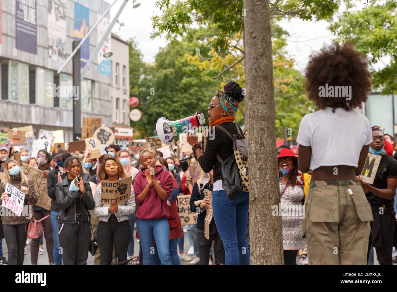 Cork, Irland. Juni 2020. Schwarze Leben Sind Wichtig Protest, Cork City. Kredit: Damian Coleman / Alamy Live News Stockfoto