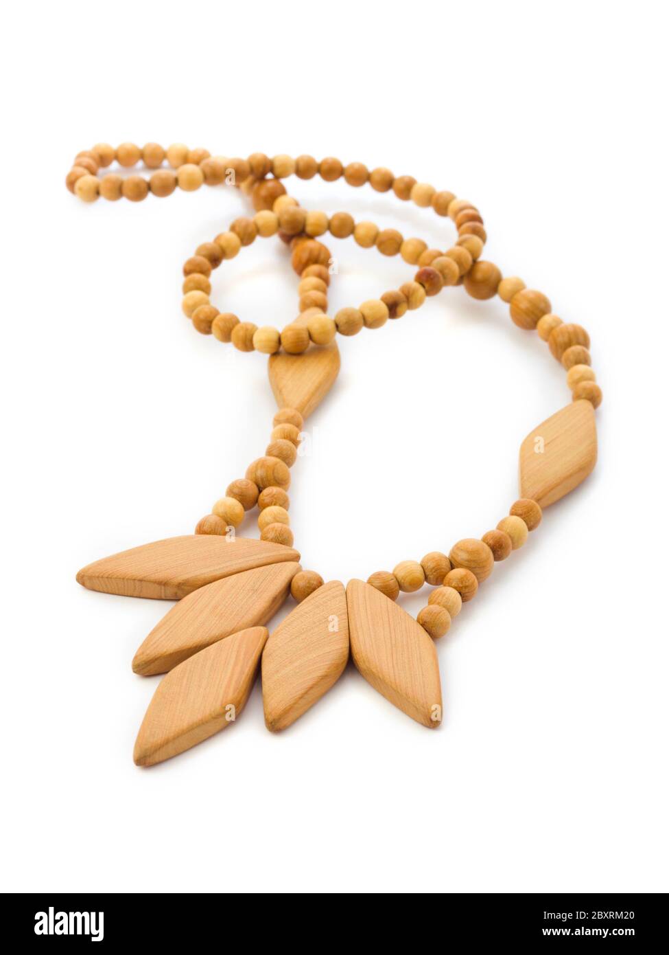 Retro-Holzperlen Stockfoto