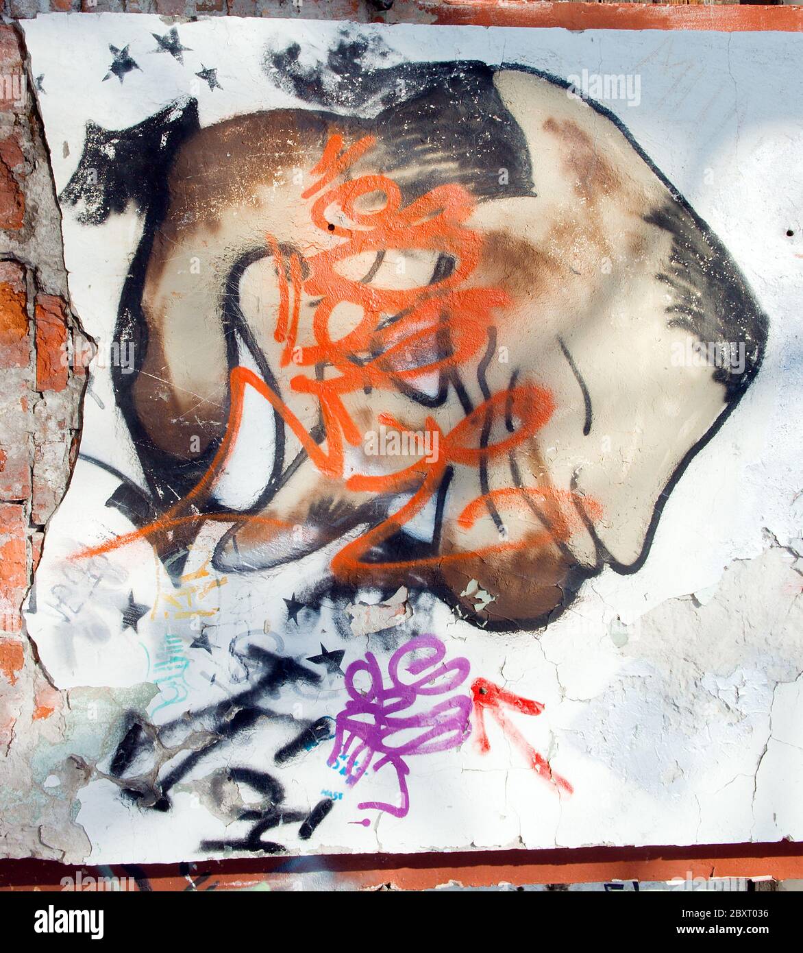 Graffitti Wall.Grunge Hintergrund Stockfoto