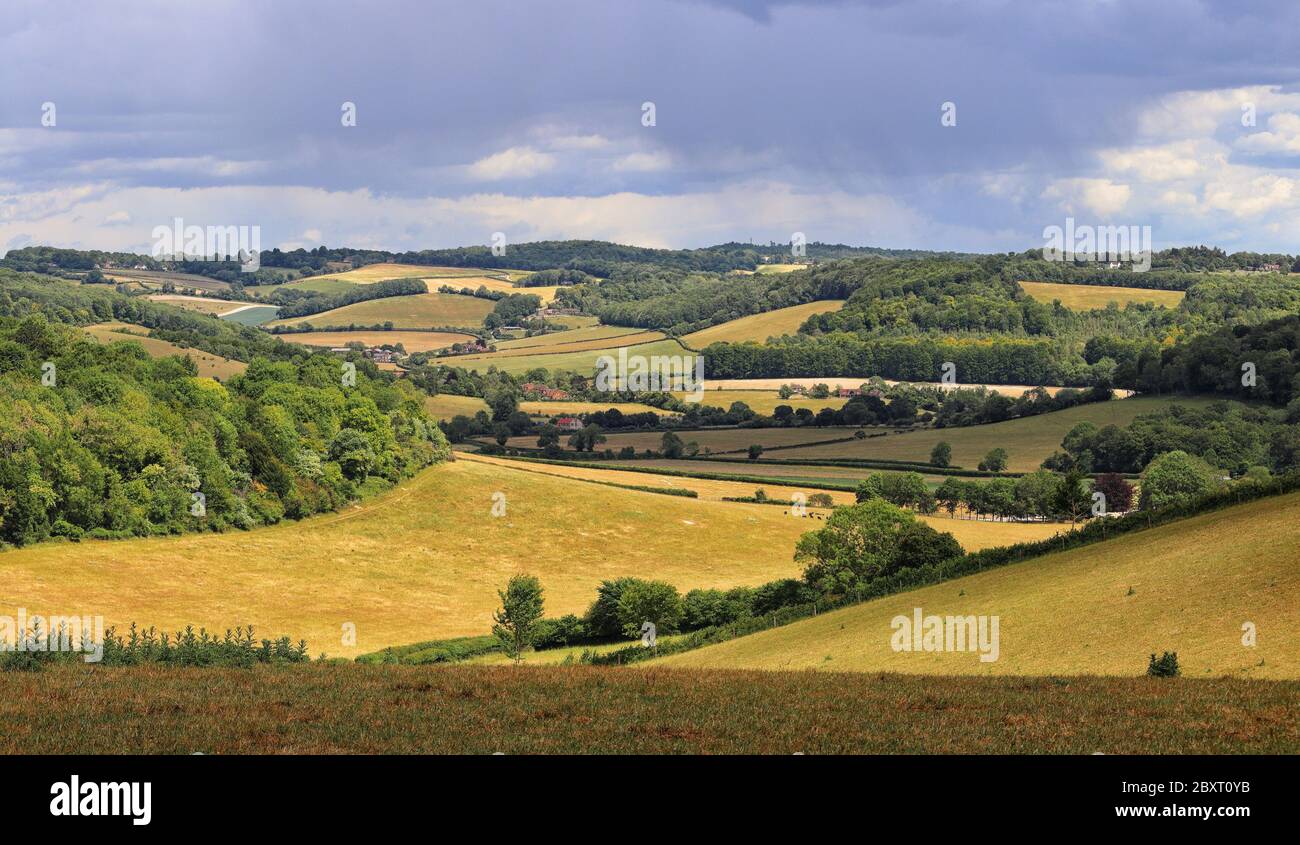 Eine englische ländliche Landschaft in den Chiltern Hills in South Oxfordshire Stockfoto