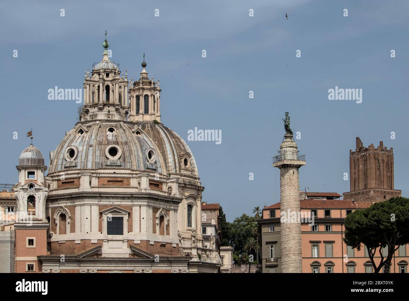 Architektonische Verkürzung in Rom, Italien Stockfoto