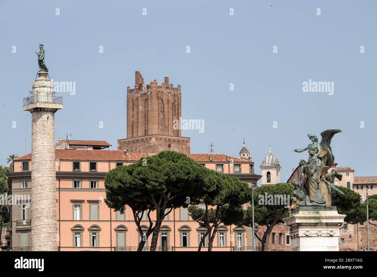 Architektonische Verkürzung in Rom, Italien Stockfoto