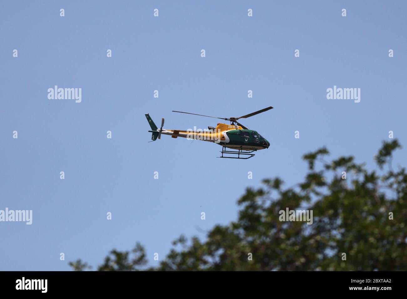 SANparks Hubschrauber Stockfoto