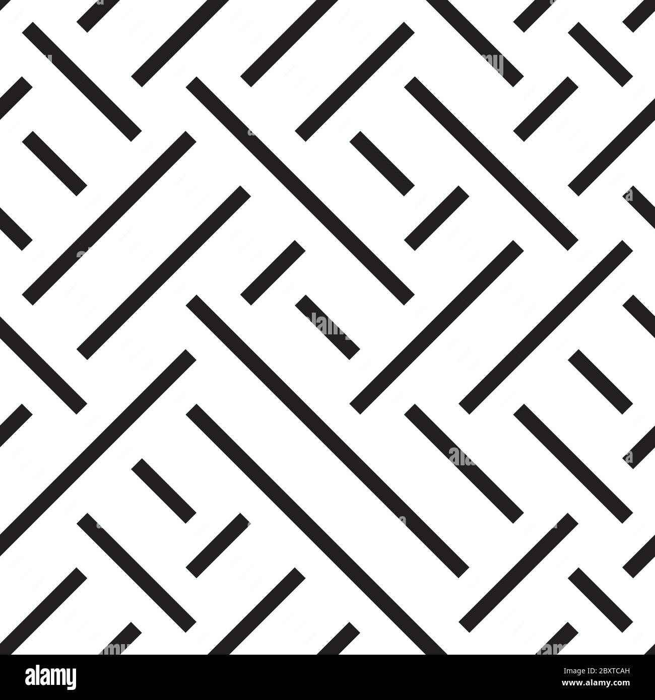 Nahtloses Muster mit schrägen schwarzen Segmenten Stock Vektor