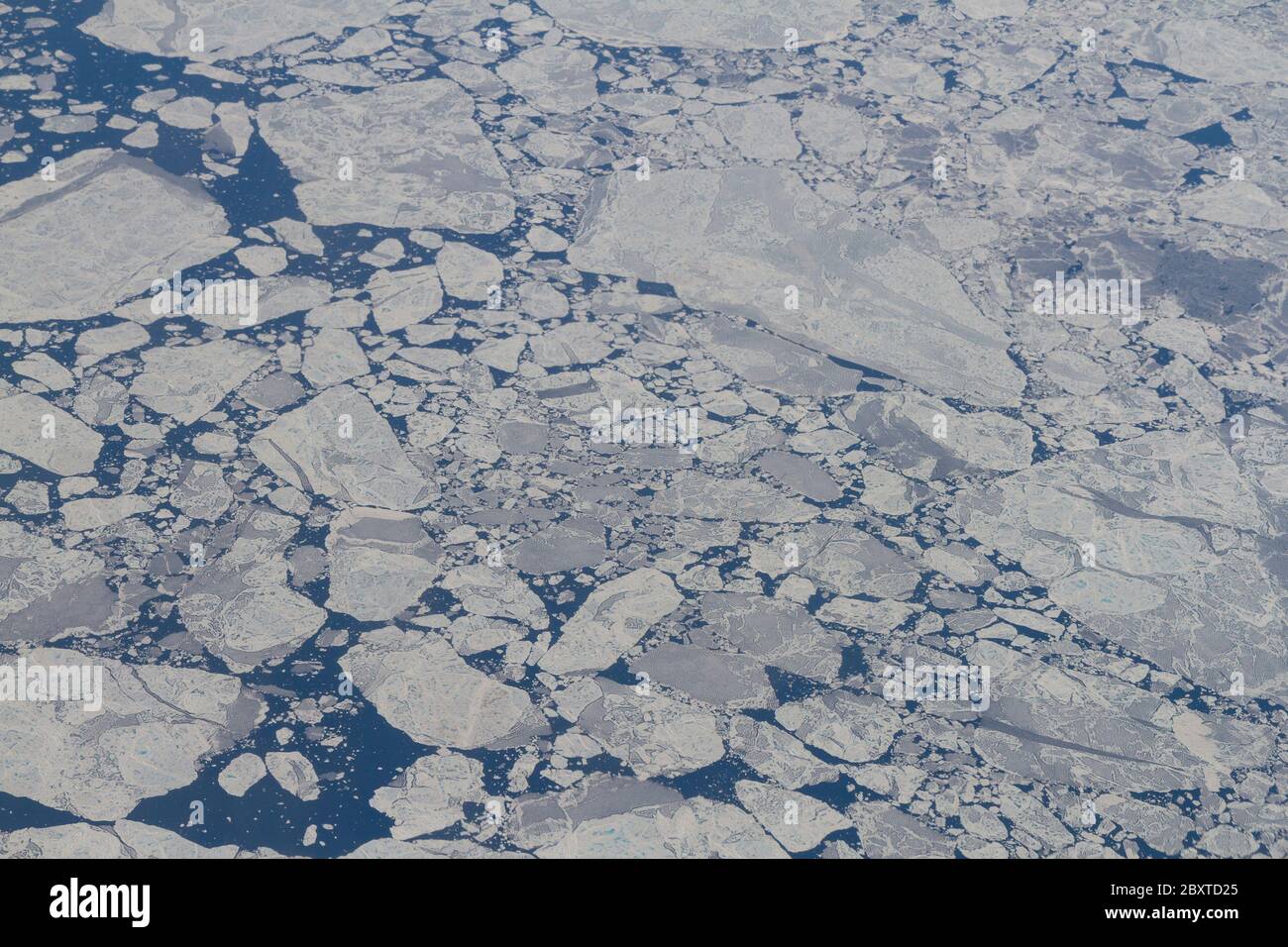 Icefields über den Arktischen Ozean, Grönland Stockfoto