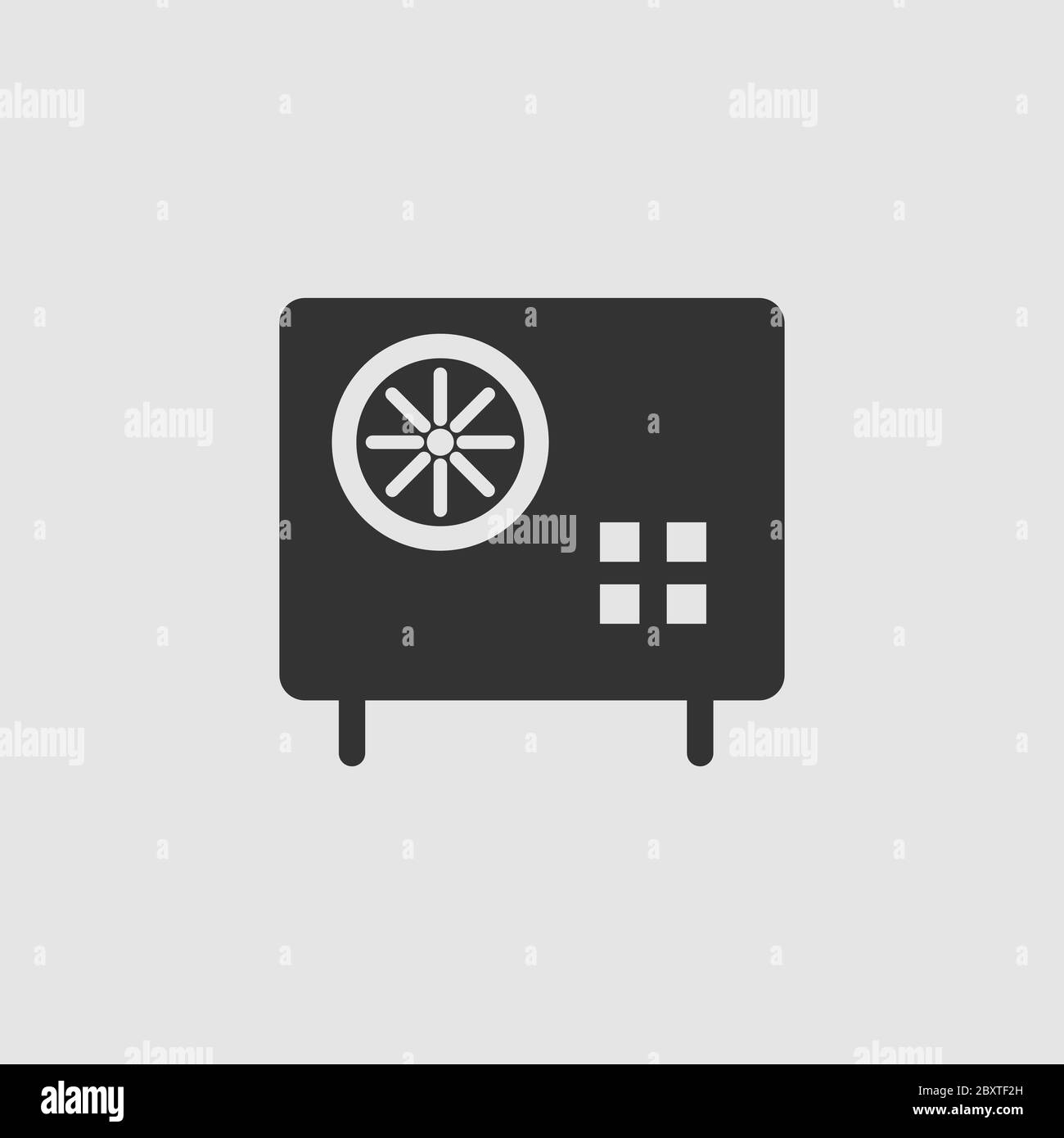 Safe-Symbol flach. Schwarzes Piktogramm auf grauem Hintergrund. Symbol für Vektorgrafik Stock Vektor