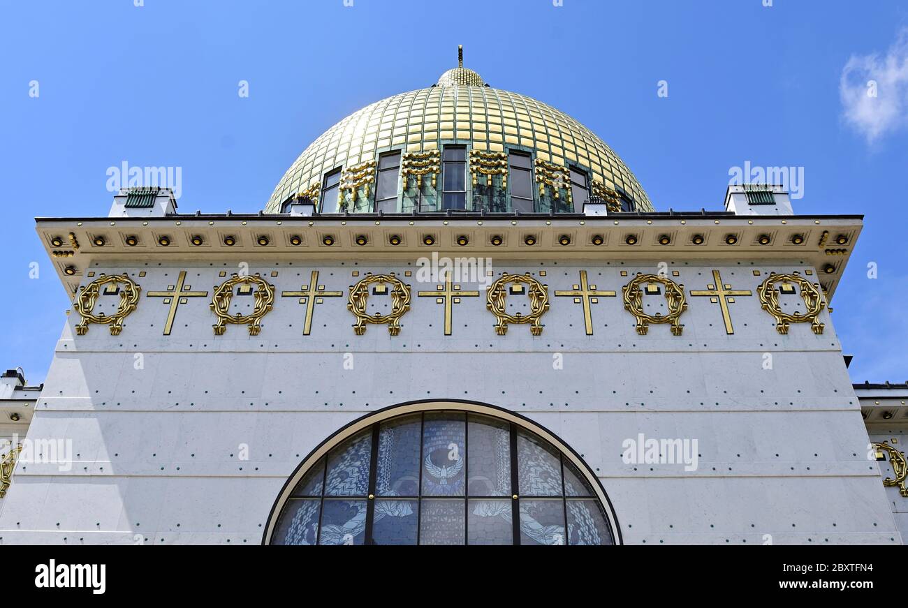 Wien, Österreich. Die Kirche am Steinhof von Otto Wagner Stockfoto