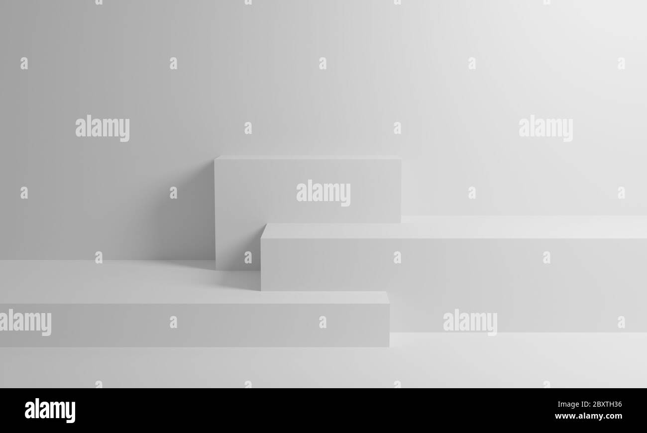 Weiße 3D-Rendering Hintergrund Wand, kann für Banner Design-Elemente Hintergrund angezeigt werden Stockfoto
