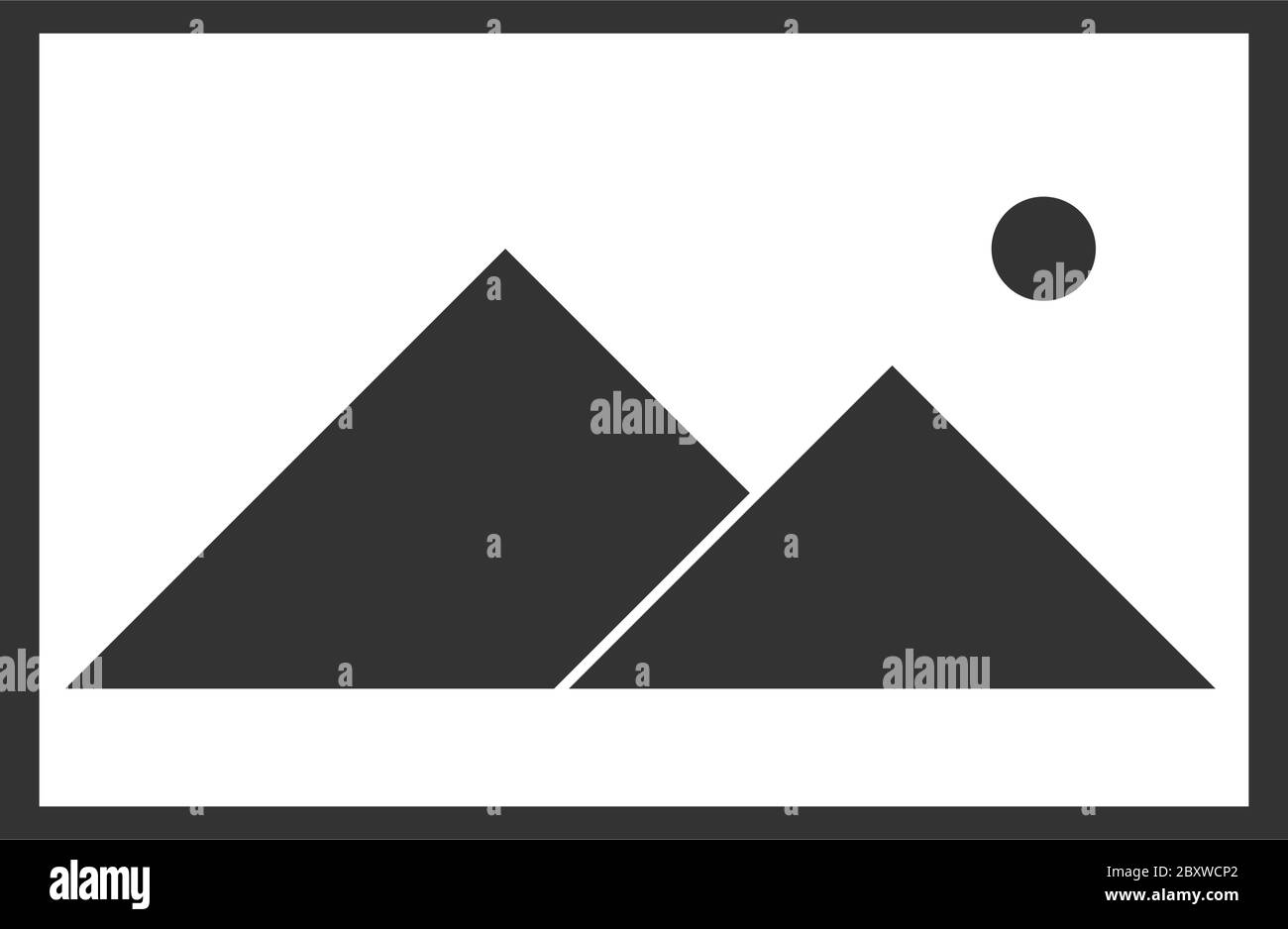 Foto. Schwarzes Symbol flach auf weißem Hintergrund Stock Vektor
