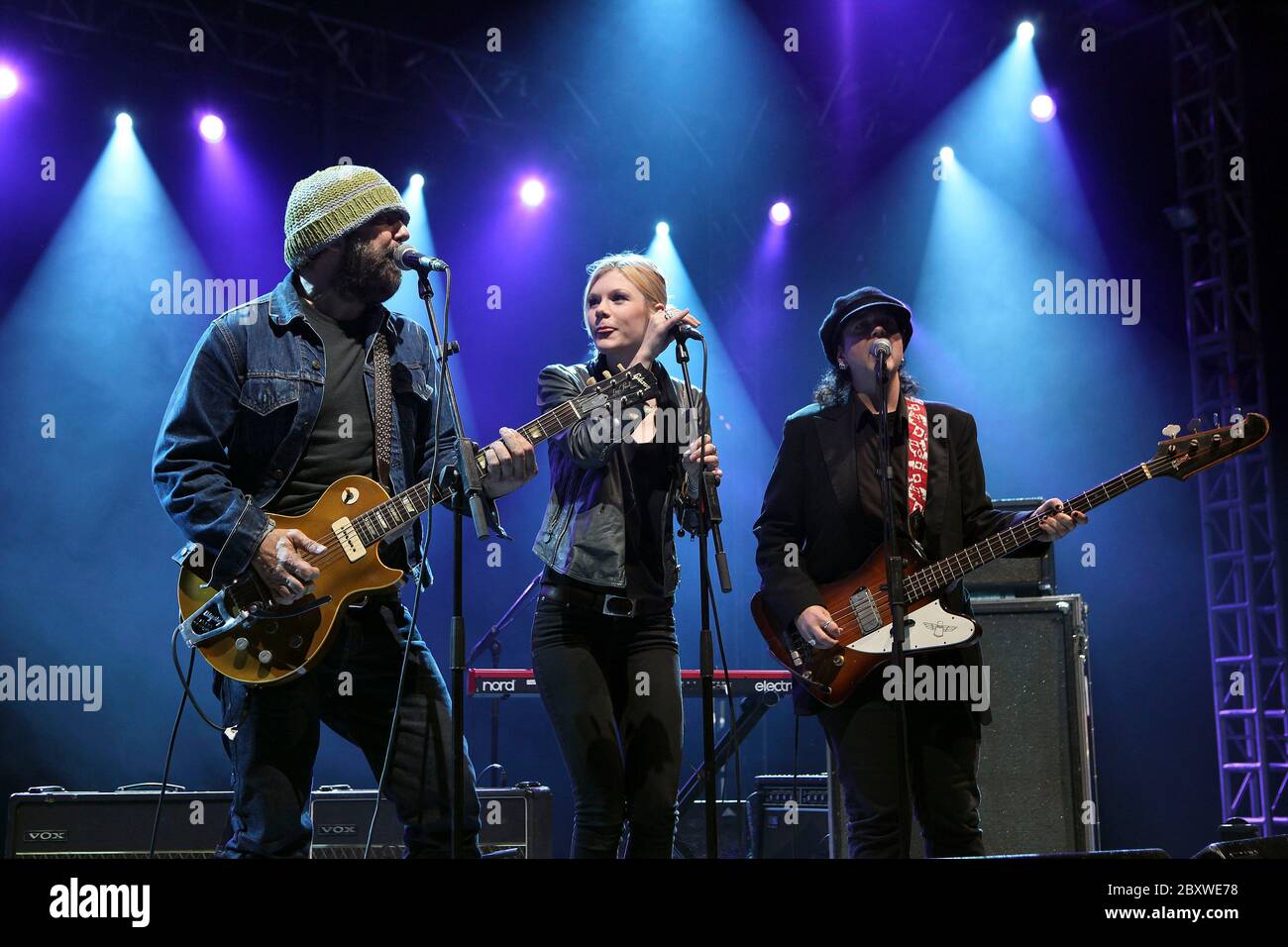 Daniel Lanois & Black Dub treten beim Pori Jazz Festival auf, Finnland 14. Juli 2011 Stockfoto