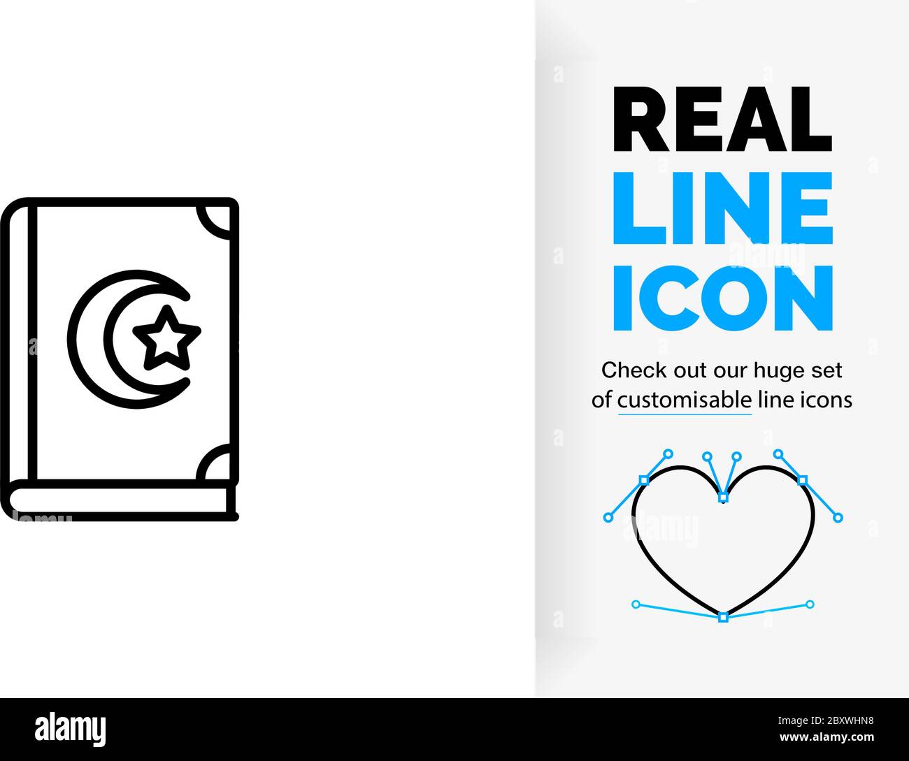 Editierbare Zeile Symbol des Quran Stock Vektor