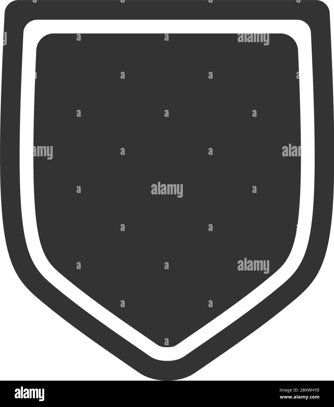 Abschirmung. Schwarzes Symbol flach auf weißem Hintergrund Stock Vektor