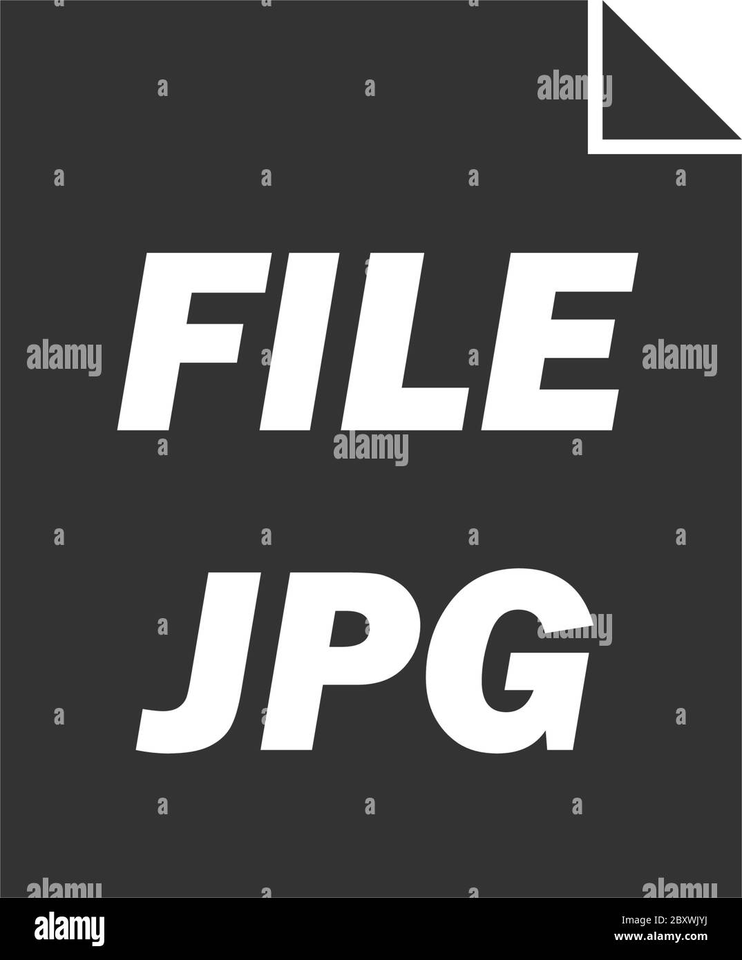 JPEG. Schwarzes Symbol flach auf weißem Hintergrund Stock Vektor