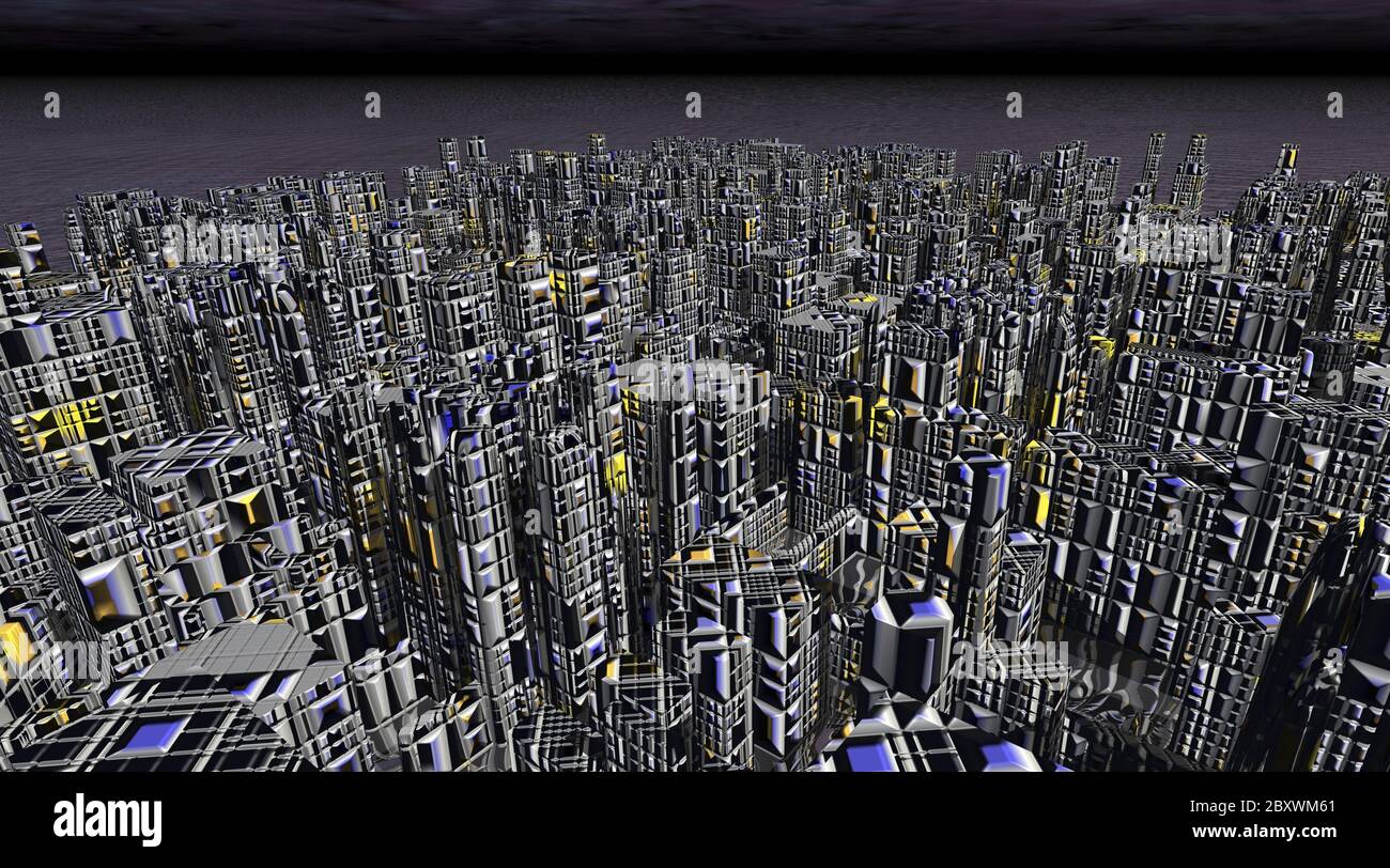 Science Fiction City Stockfoto