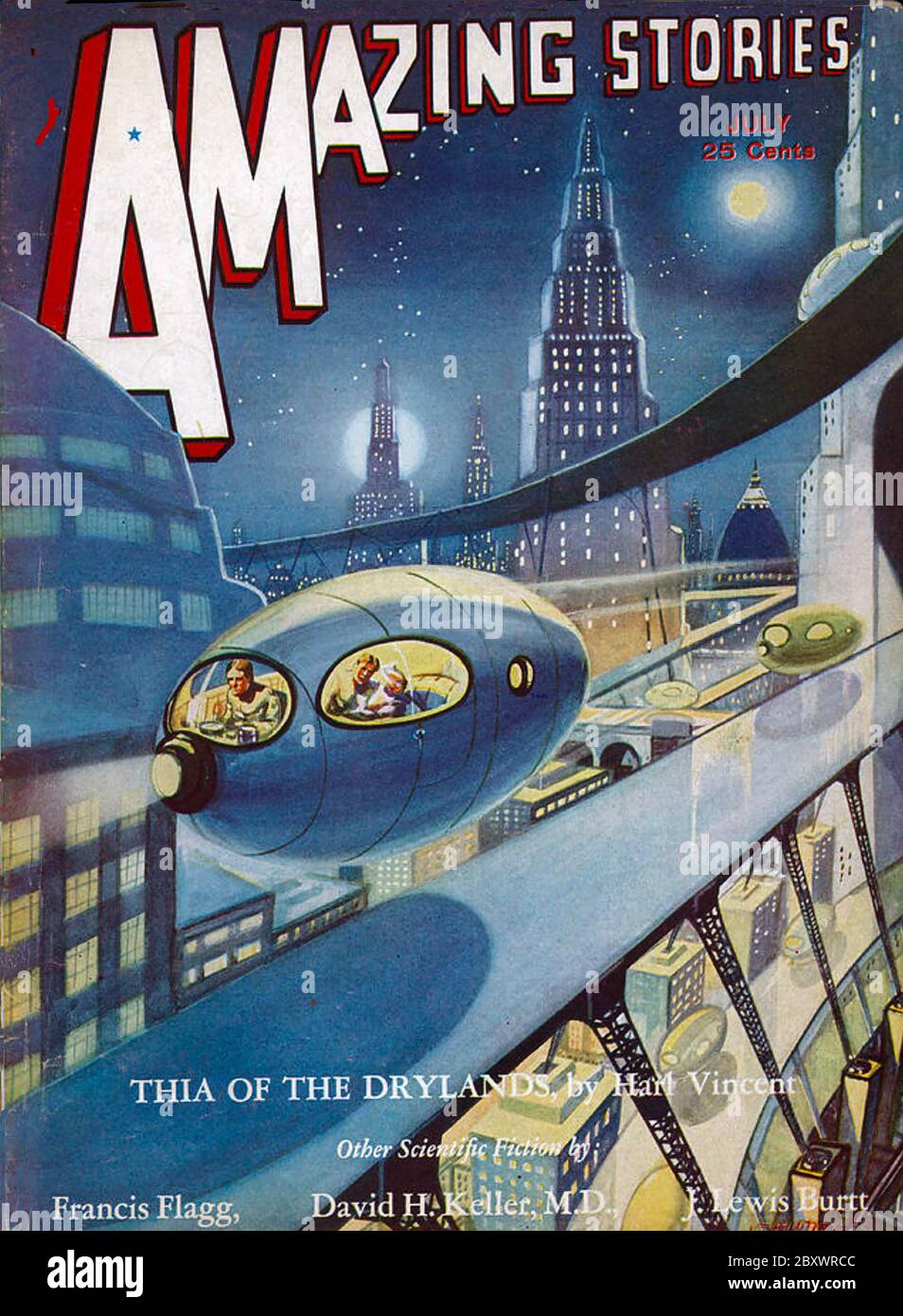 ERSTAUNLICHE GESCHICHTEN Juli 1932 Ausgabe des amerikanischen sci-Fi Magazins Stockfoto
