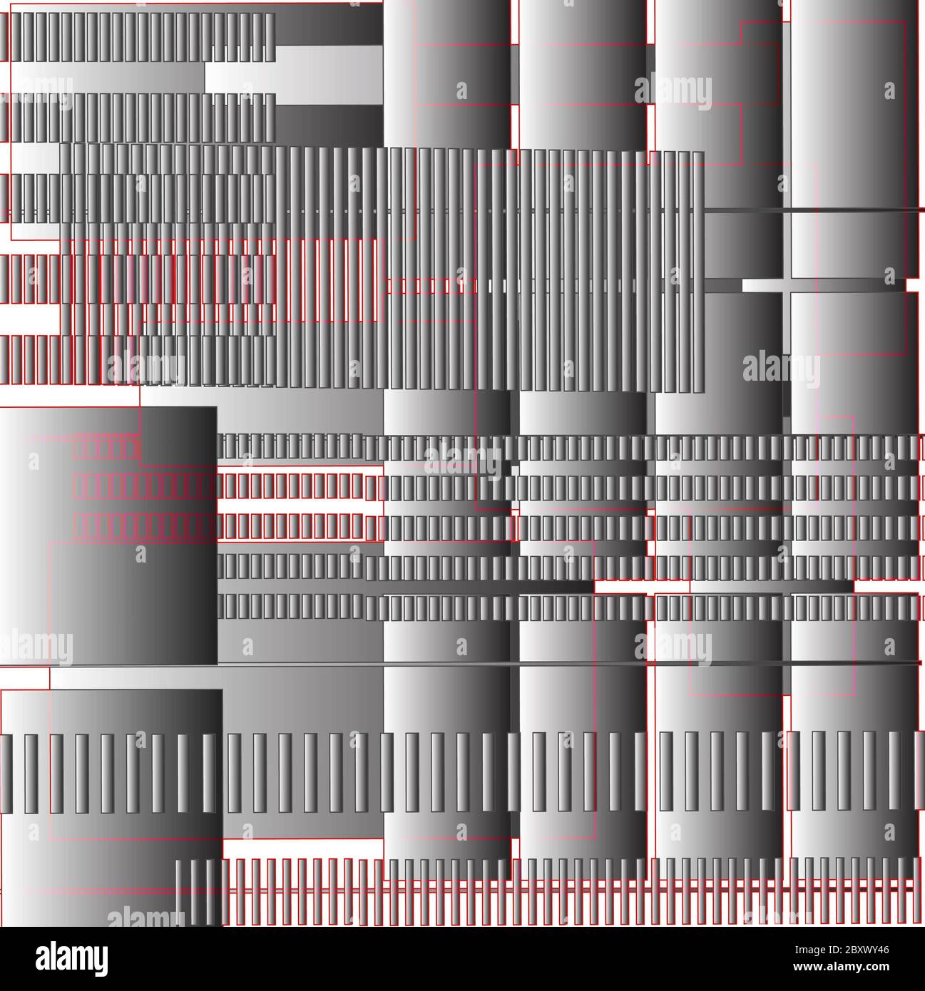 Abstrakter Technologie Hintergrund mit Mikrokreis Stockfoto