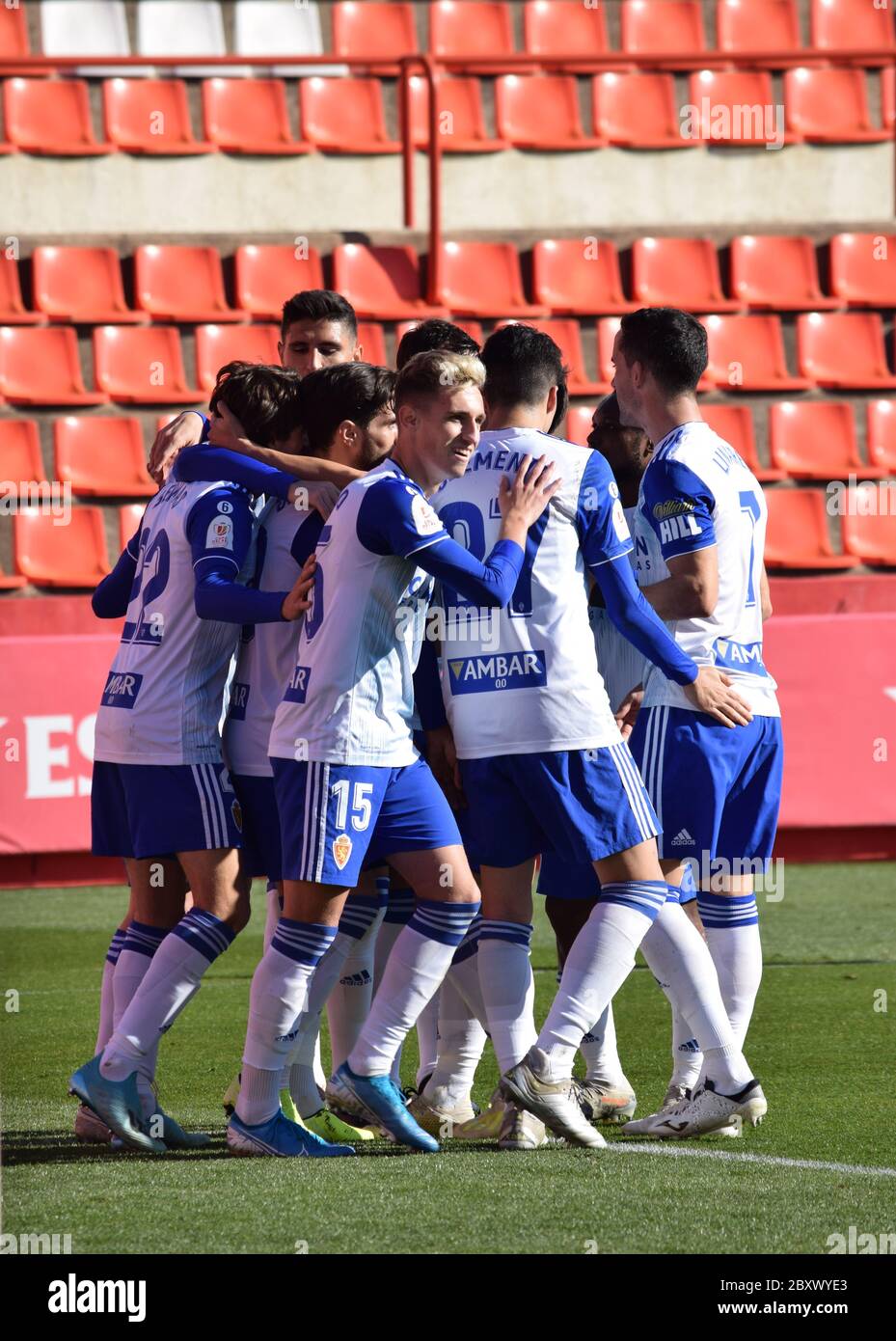 Fußballspiel in Spanien Stockfoto