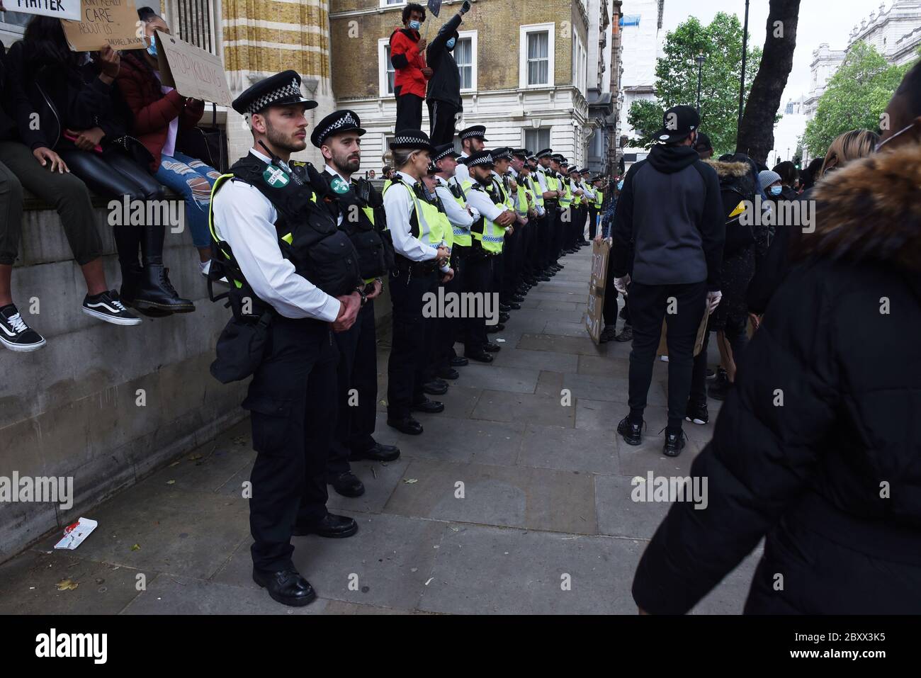 Black Lives Matter Vauxhall to Whitehall March, London, Vereinigtes Königreich, 07. Juni 2020. Quelle: Alamy News Stockfoto