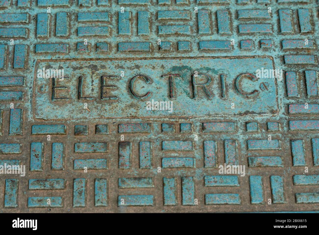 Ein Metall u elektrische Platte Hintergrund Stockfoto