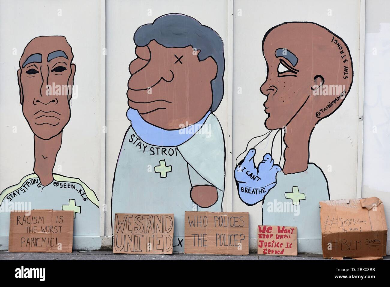 Black Lives Matter Vauxhall to Whitehall March, London, Vereinigtes Königreich, 07. Juni 2020. Quelle: Alamy News Stockfoto