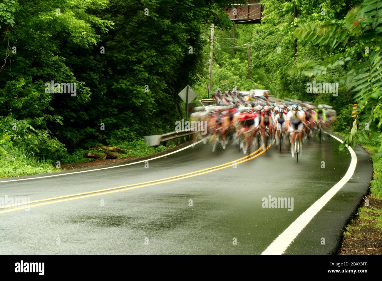 Ein Fahrrad Straße Rennen Stockfoto