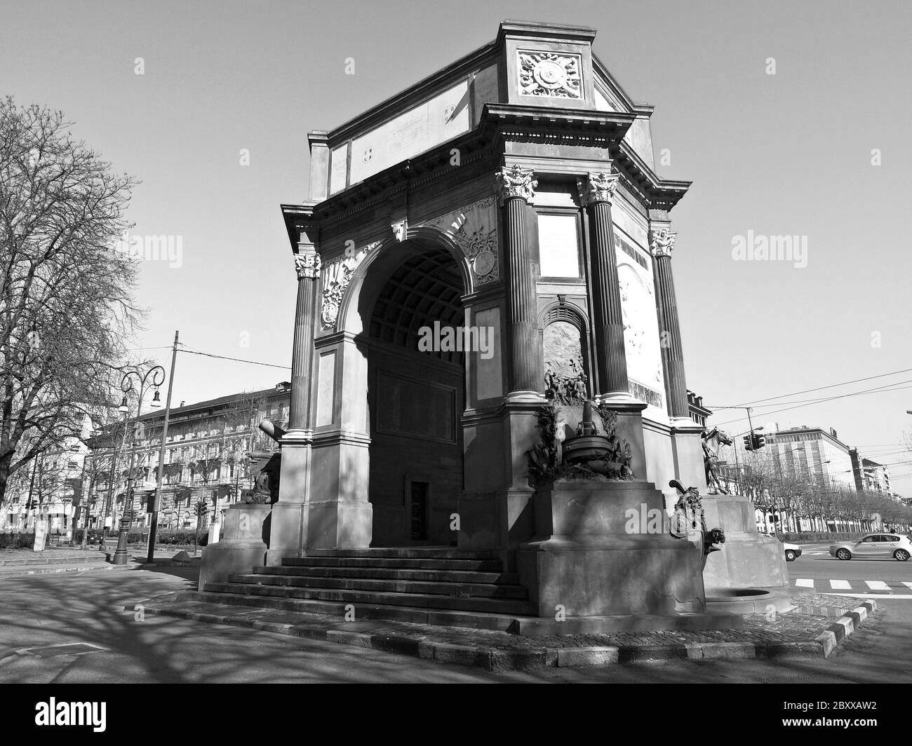 Triumphbogen Turin im Parco Del Valentino, Turin Stockfoto