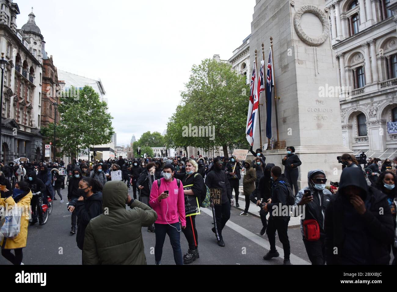 Black Lives Matter Vauxhall to Whitehall March, London, Vereinigtes Königreich, 07. Juni 2020. Quelle: Alamy News Stockfoto