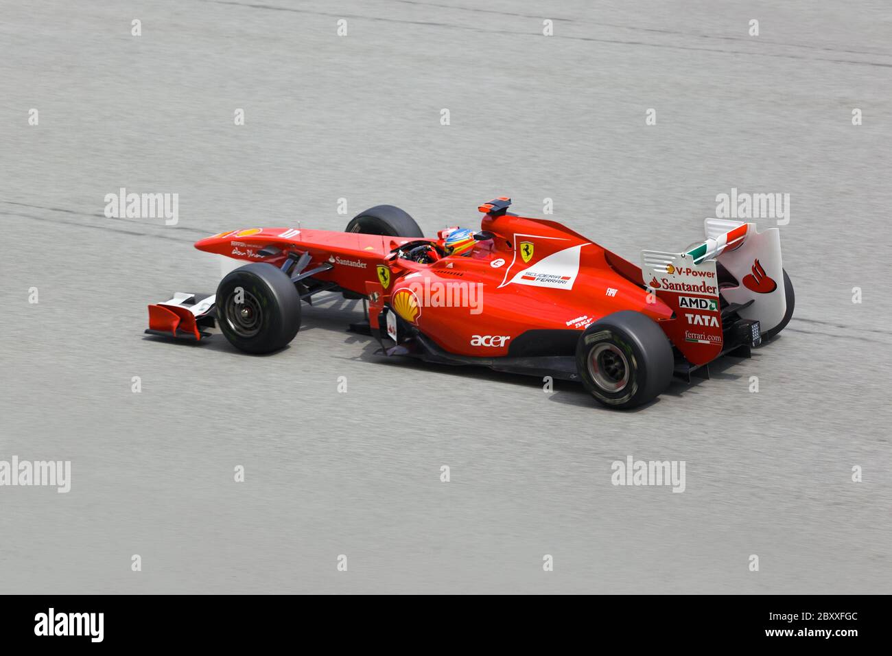 SEPANG, MALAYSIA - 8. APRIL: Fernando Alonso (Team Scuderia Ferrari Marlboro) im ersten Training am Formel 1 GP, 8. April 2011, Se Stockfoto