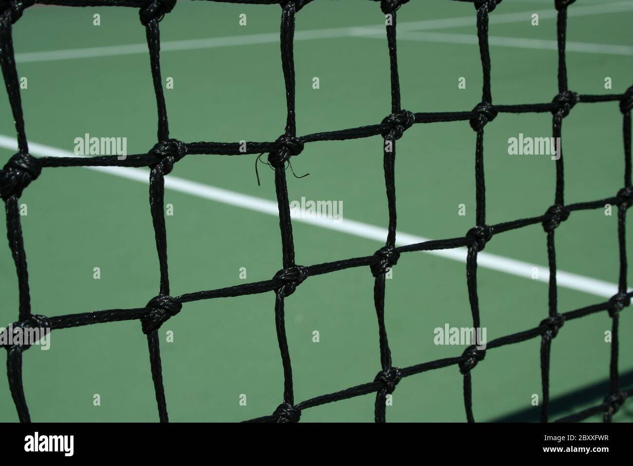 Tennisplatz Net konzentrieren sich auf die Net Stockfoto