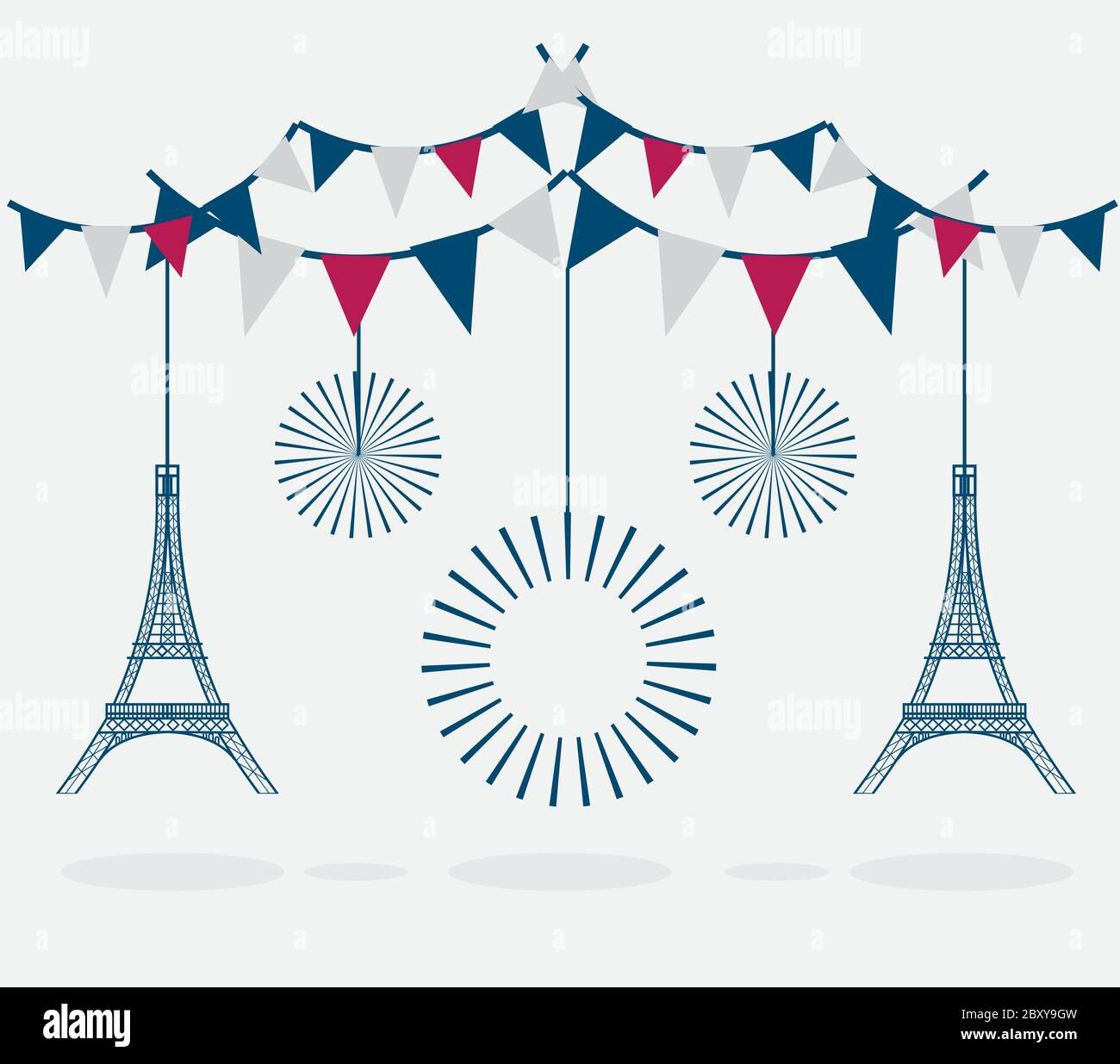 Banner für die französische Tagesvektorgrafik Stock Vektor