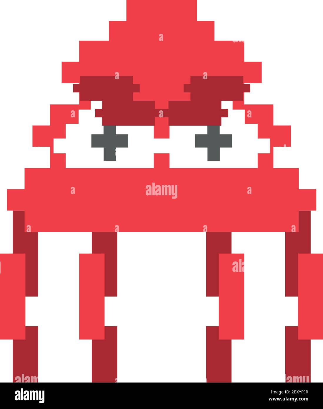 Space Alien 8 Bits pixelierte Symbol Vektor Illustration Design Stock Vektor