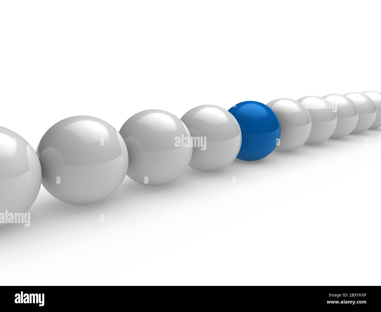 3D Ball blau weiße Linie Stockfoto
